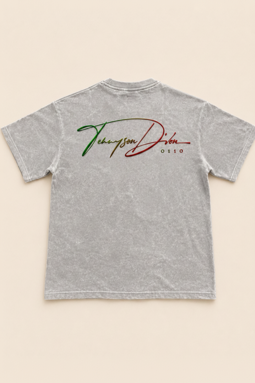 Cloud Gray Tee - Upper Back Logo