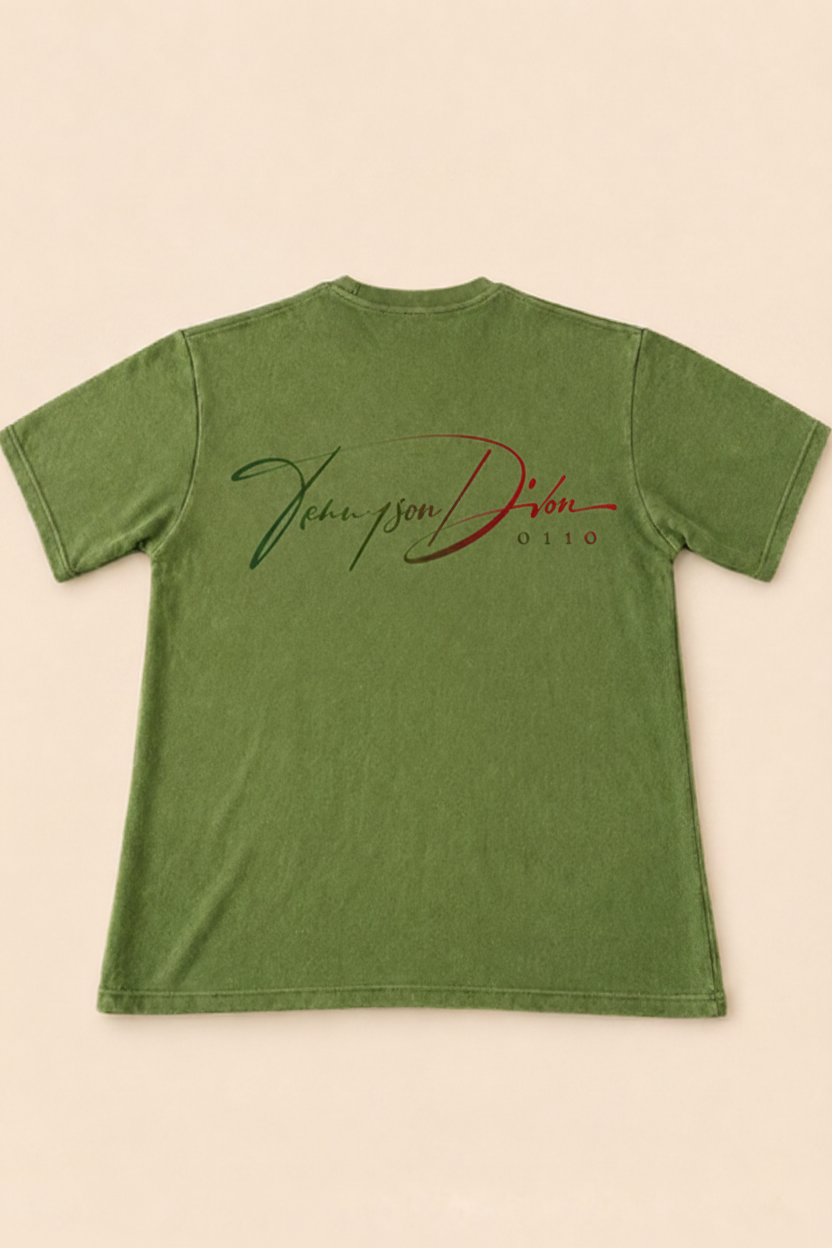 Moss Green Tee - Upper Back Logo